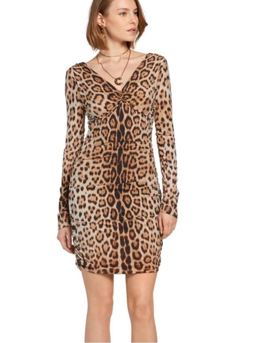 Roberto Cavalli Heritage Jaguar Print Bodycon Dress Sz 48 US 12 NEW NWT